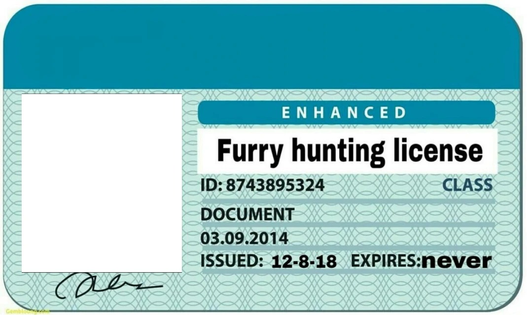 furry hunting license