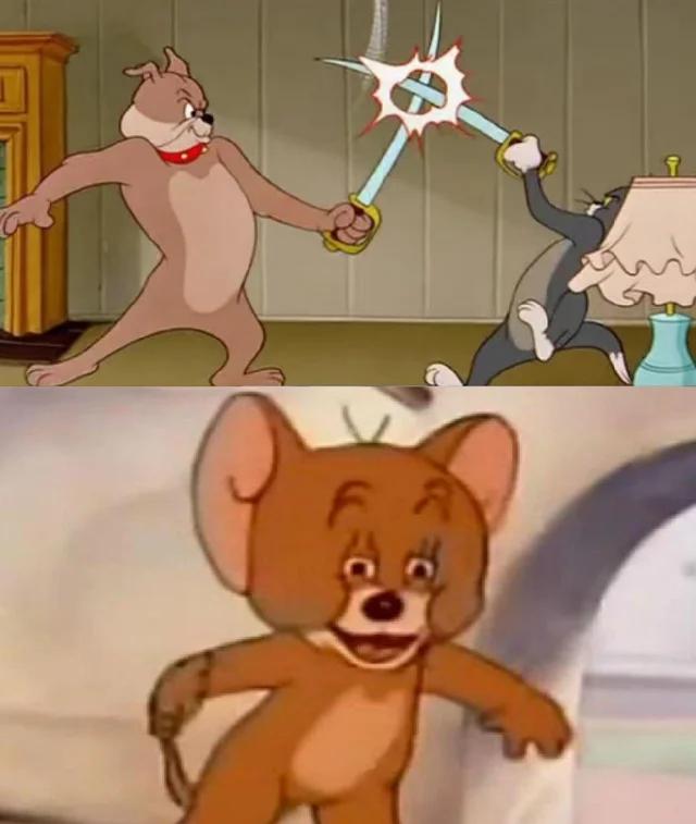 Tom and Spike fighting