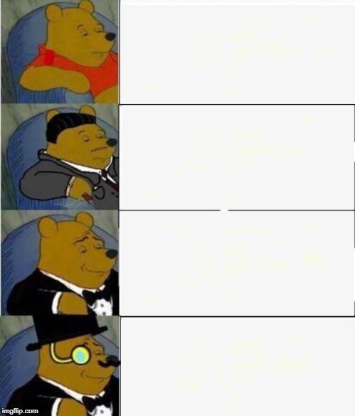 Tuxedo Winnie the Pooh 4 panel