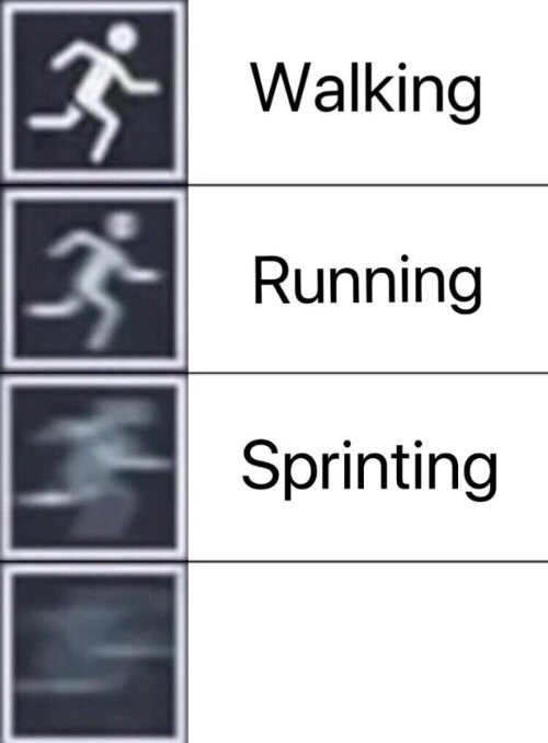 Walking, Running, Sprinting