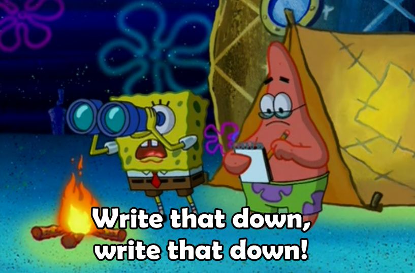 write that down